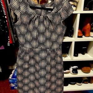 Womens dress black with tan dots